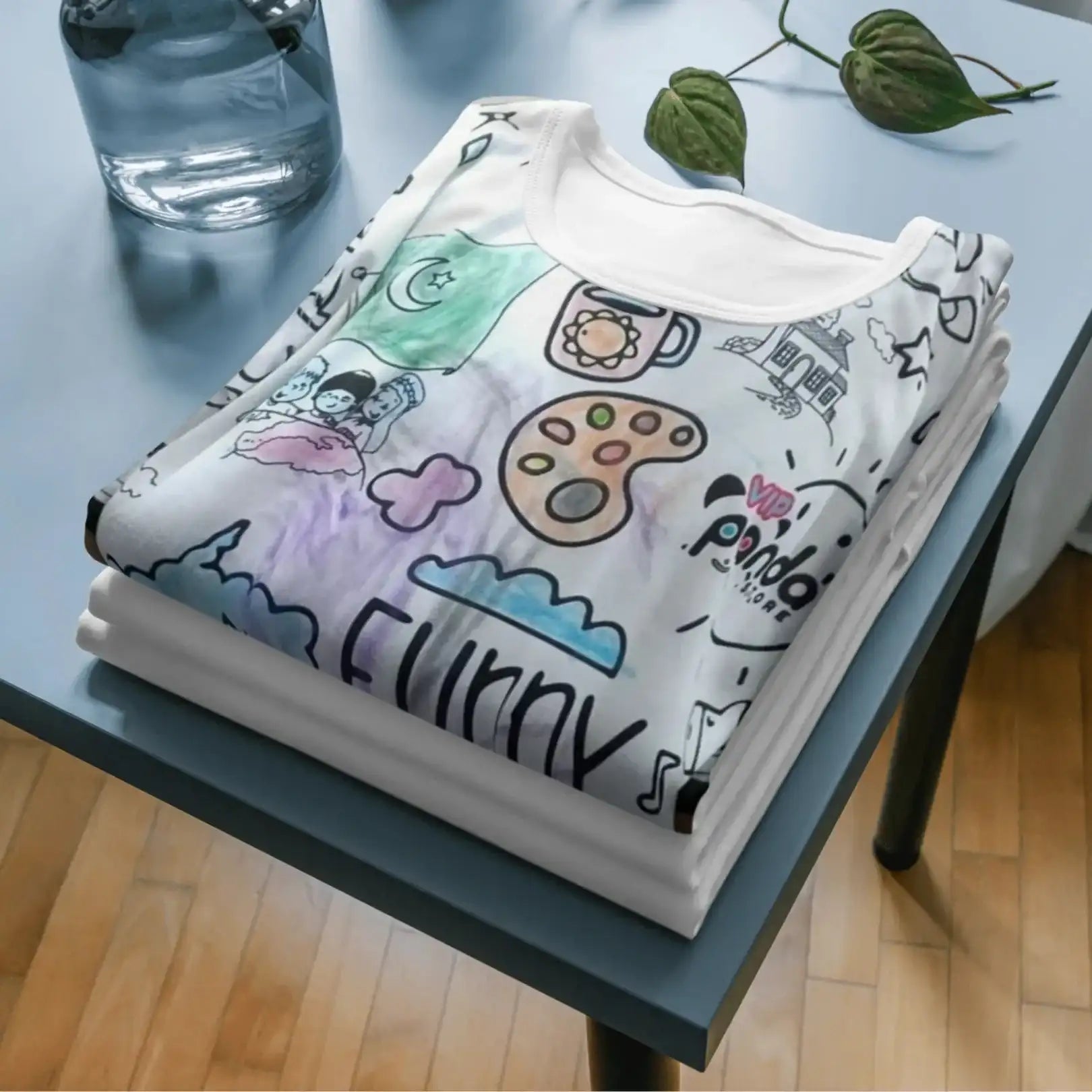Magical Drawing T-Shirt + 12 Colors Gift for Kids VIP Panda