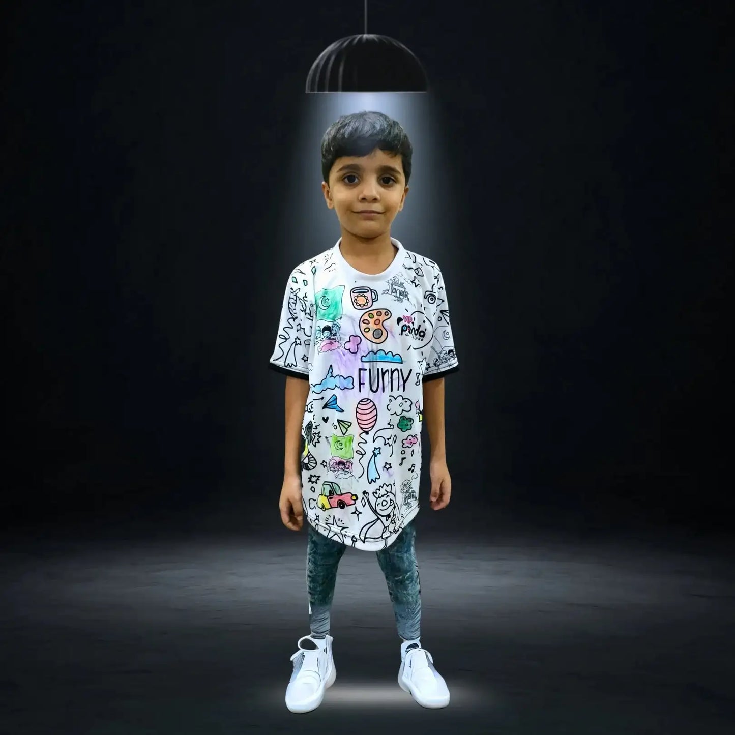 Magical Drawing T-Shirt + 12 Colors Gift for Kids VIP Panda