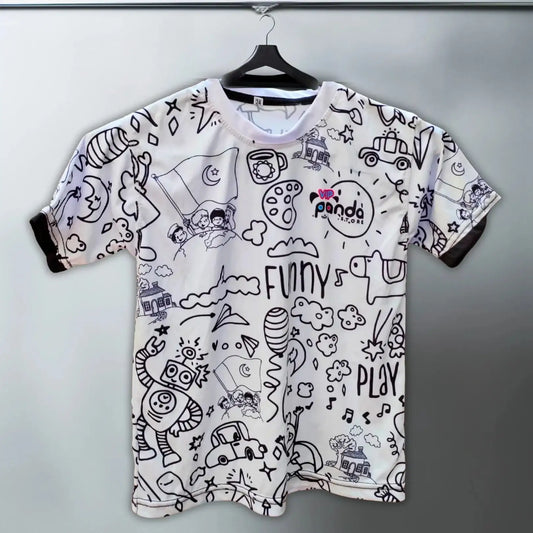 Magical Drawing T-Shirt + 12 Colors Gift for Kids VIP Panda