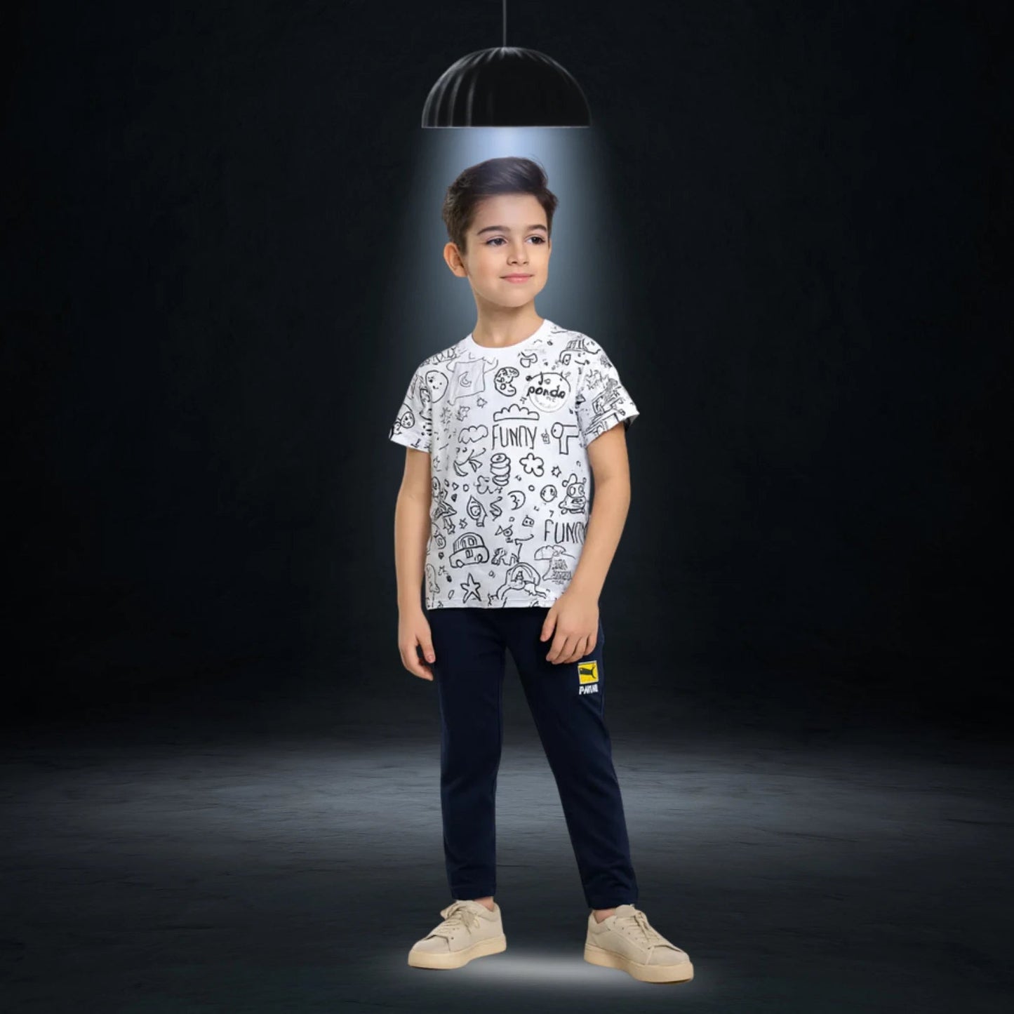 Magical Drawing T-Shirt + 12 Colors Gift for Kids VIP Panda